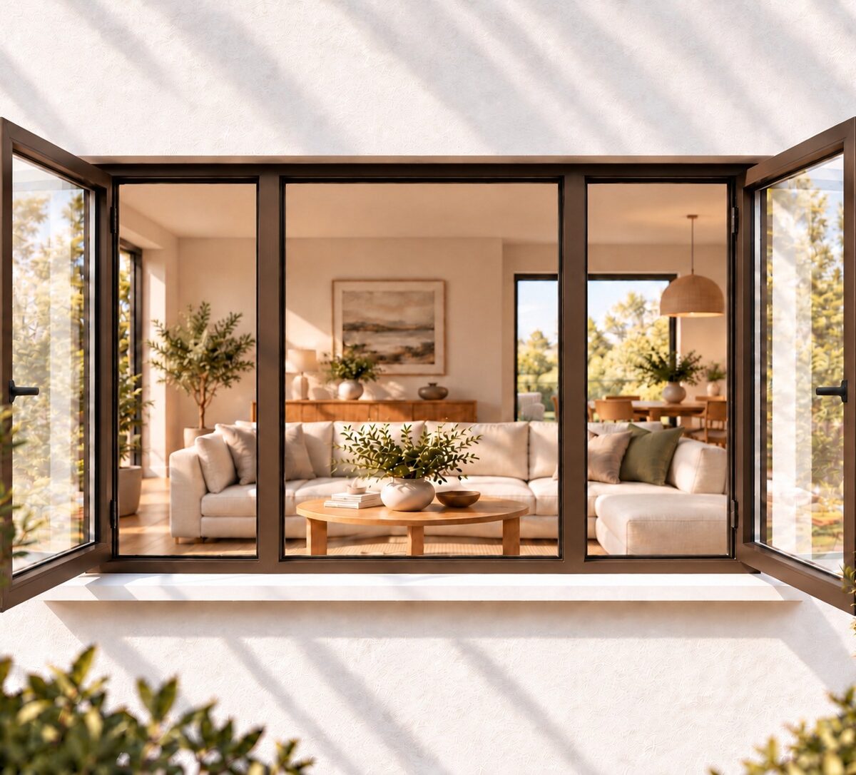 kenzo shh219b bronze 2100x900mm side hung window