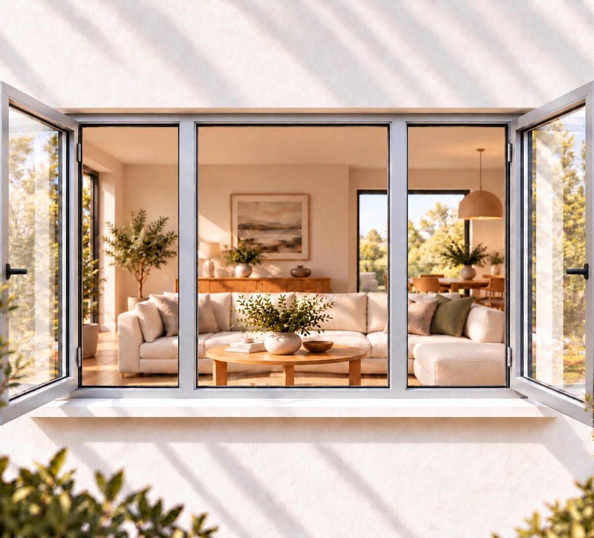 kenzo shh219s silver 2100x900mm side hung window