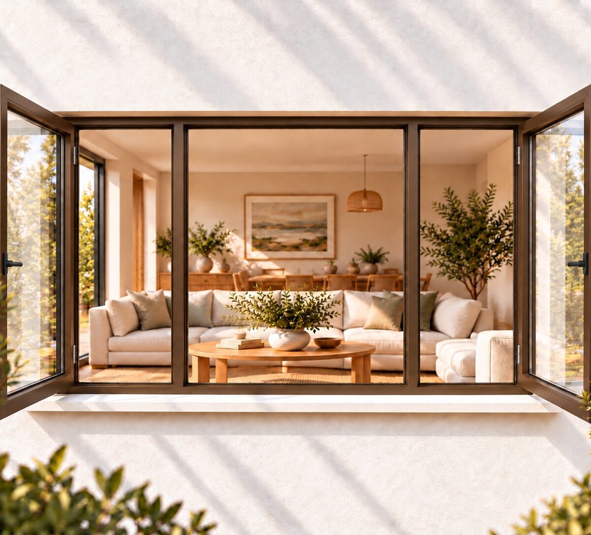 kenzo shh2412b bronze 2400x1200mm side hung window