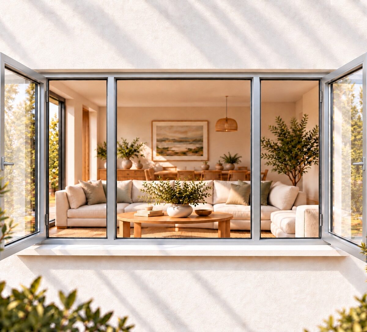 kenzo shh2412s silver 2400x1200mm side hung window