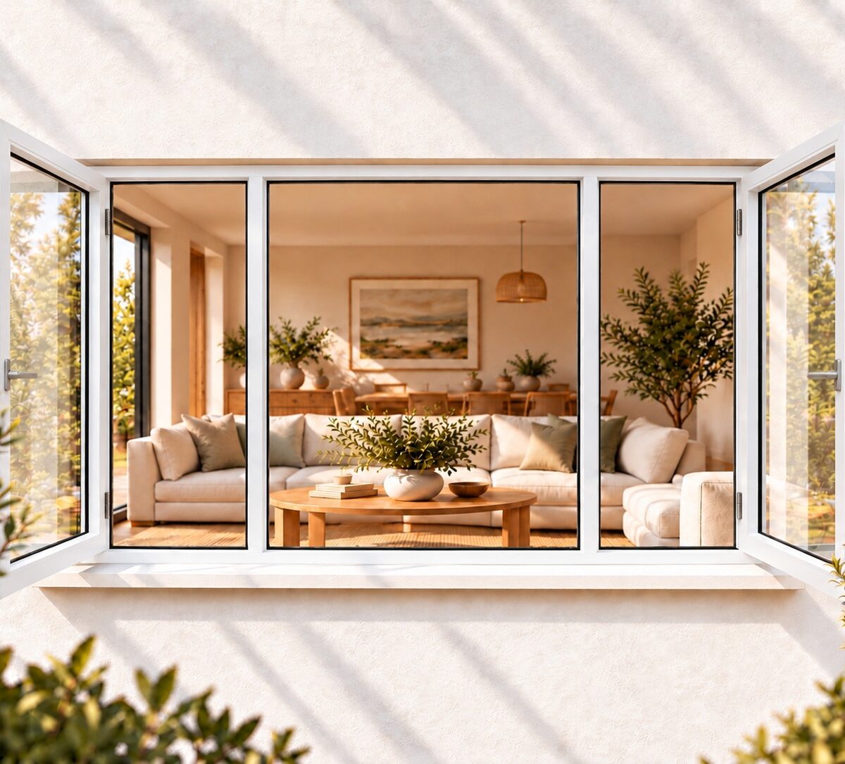 kenzo shh2412w white 2400x1200mm side hung window