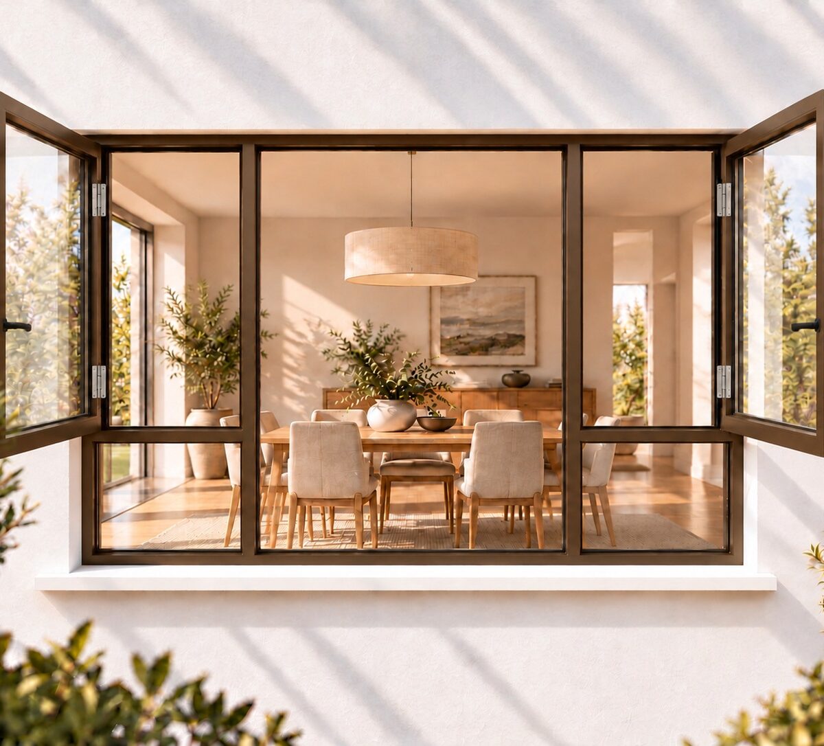 kenzo shh2418b bronze 2400x1800mm side hung window