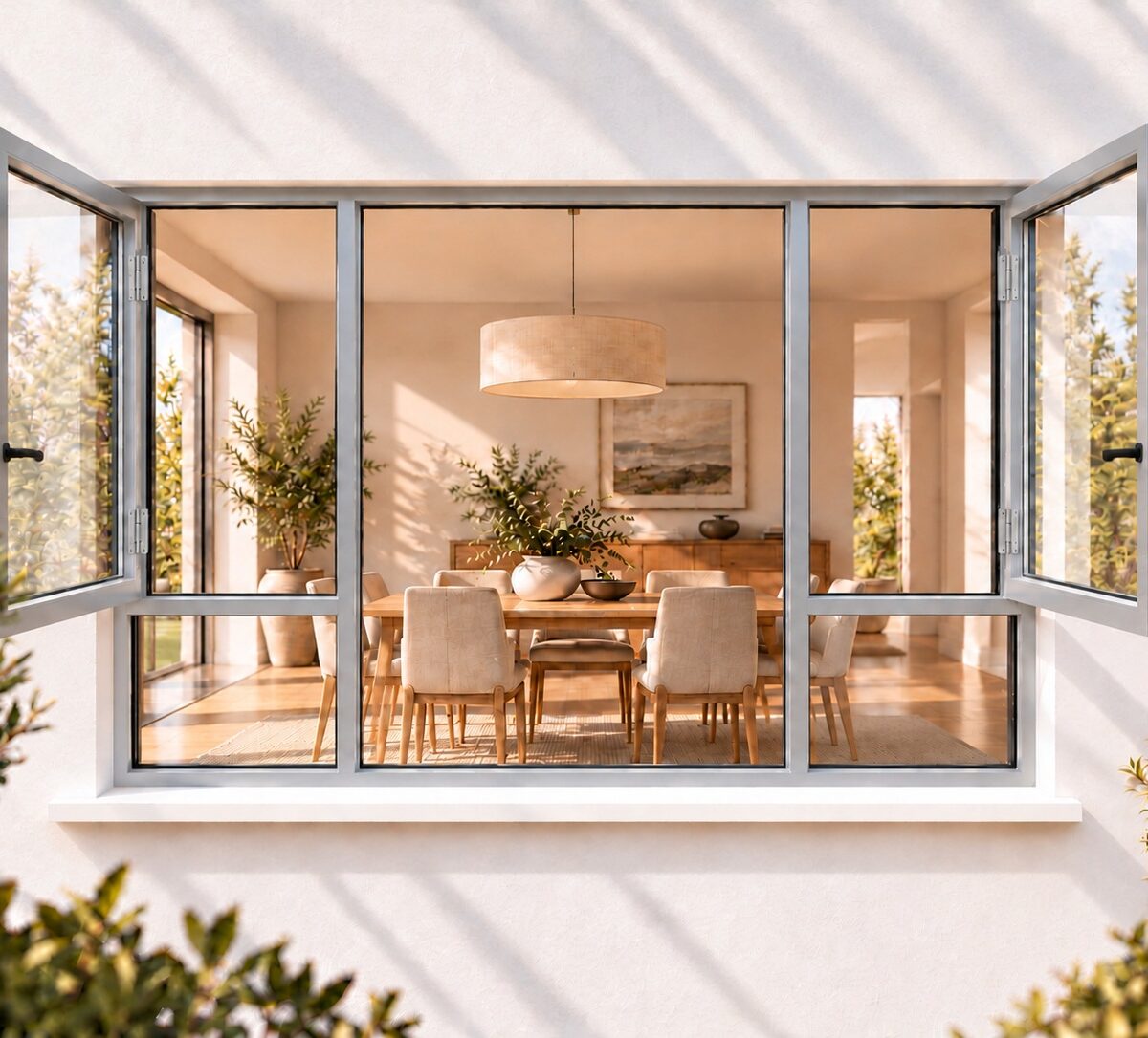 kenzo shh2418s silver 2400x1800mm side hung window